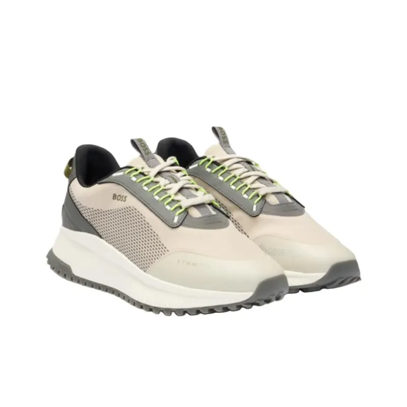 HUGO BOSS Low Top Casual Shoes Men's Beige-2