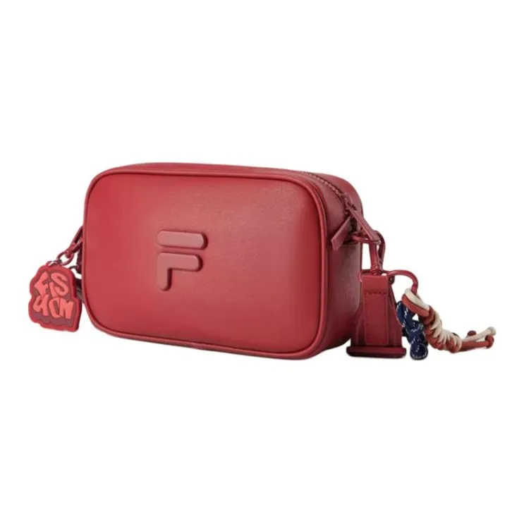 FILA FUSION FILA FUSION CLASSICS Artificial Leather Camera Bags Shoulder Bags Mini Unisex Deep Rouge-2