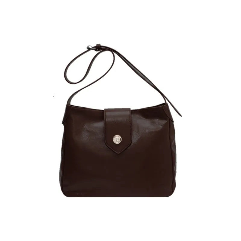 Meow In The Grass PU Shoulder Bag Regular Women's Black/Coffee-5