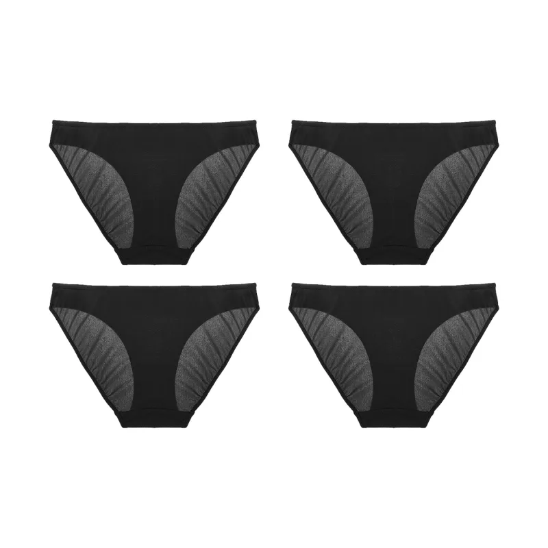 FREELASS Underpants Women's 4 Pack Black-1