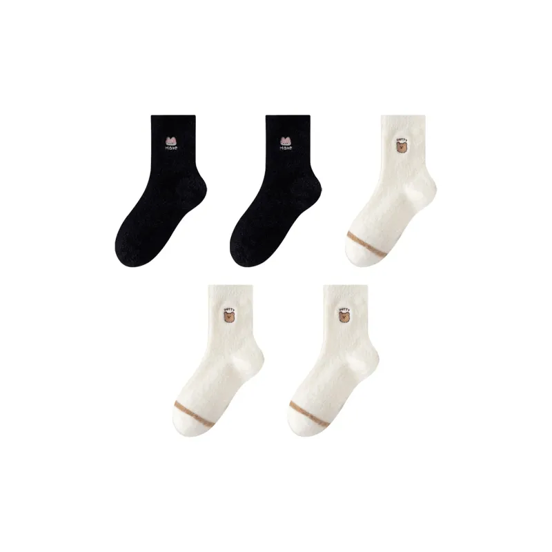 MIIOW Trend Party Series Mid Calf Socks Women's 5 Pack-9