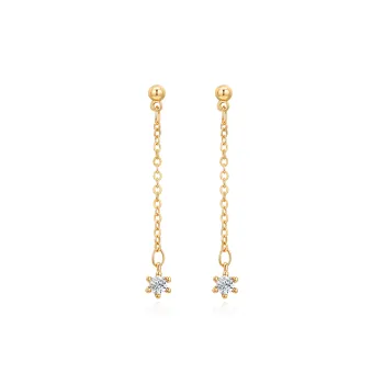 Yiru Copper Electroplated Artificial Crystal Earrings Women's