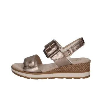 CAPRICE Bernadette One Strap Sandals 5.5cm Women's Gold