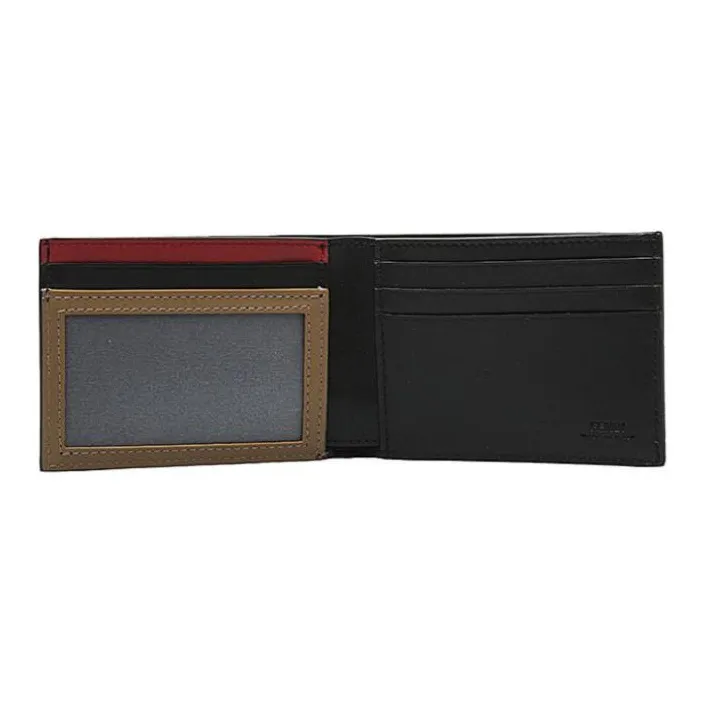 FENDI Calfskin Wallet Men's Black-4