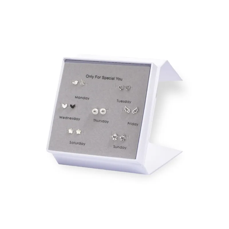 ETAHLOVE Alloy Stud Earrings Women's Couple Date Confession To Girlfriend Birthday Surprise Anniversary-11