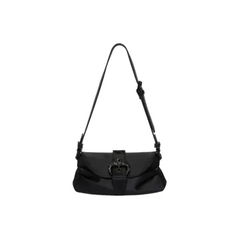 PINKO Jolene Polyester Shoulder Bag Small Size Women's Black