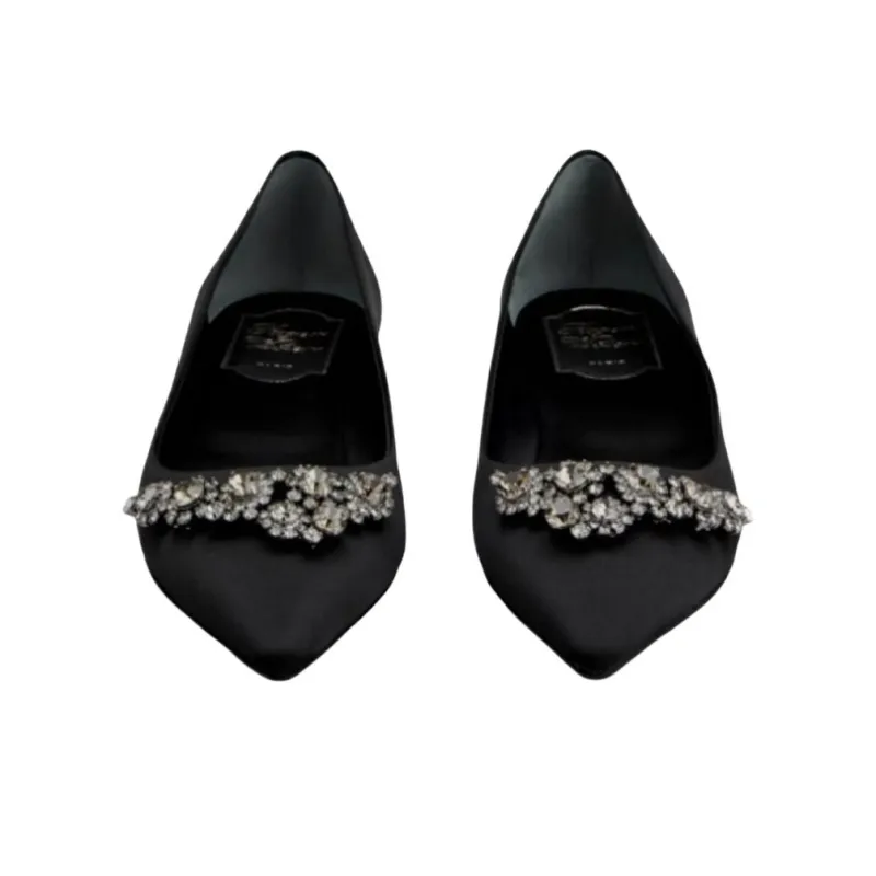 Roger Vivier Efflorescence Casual Single Shoes Women's Black-3