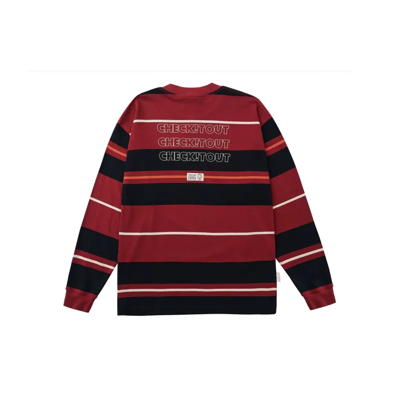 Checkitout x OSAMU GOODS T-Shirt Unisex Adventurer-Red Black/Orange/Ecru-1