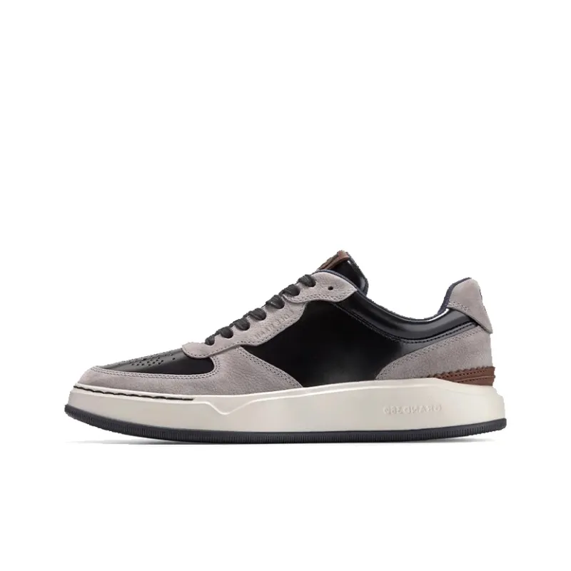 COLE HAAN Abrasion Resistant Lightweight Slip Resistant Low Top Skateboard Shoes Men's Gray Black Gift Box Style-0