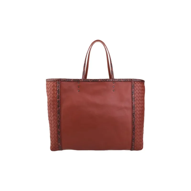 Bottega Veneta Cow Leather Handbag Women's Dark Red-0