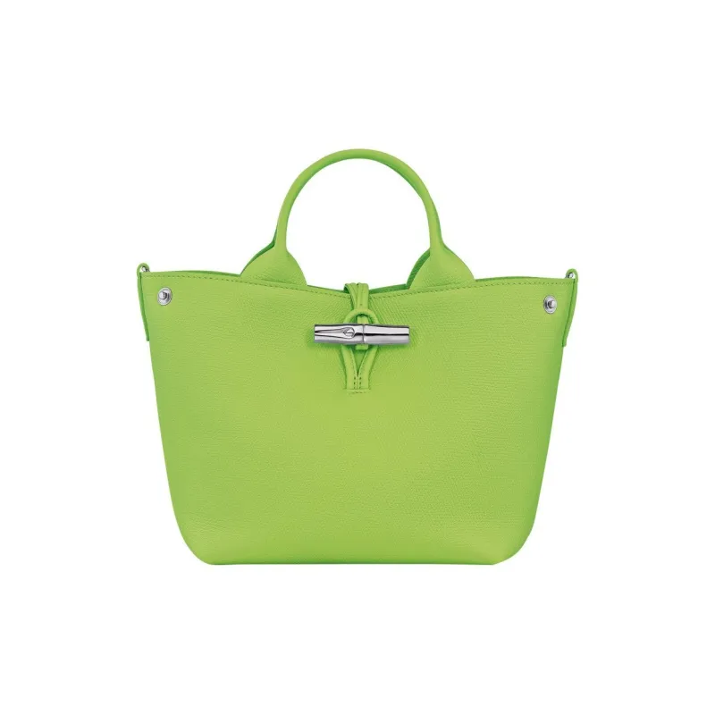 LONGCHAMP Le Roseau Cow Leather Shoulder Bag Crossbody Bag Handbag Small Size Women's Green-1