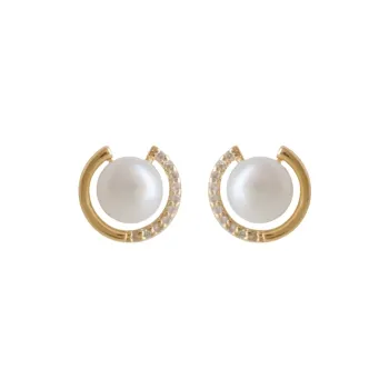 Danqin Faux Pearl Earrings Women's