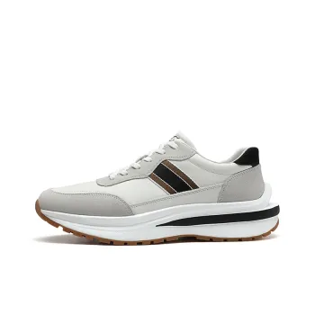 SEPTWOLVES Low Top Casual Shoes Men's White Gray Platform HD