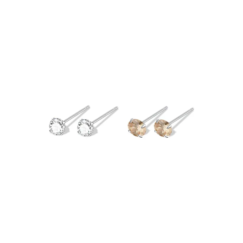 ETAHLOVE Sterling Silver Stud Earrings Unisex Bestie Girlfriend Birthday Surprise Anniversary Gift-11