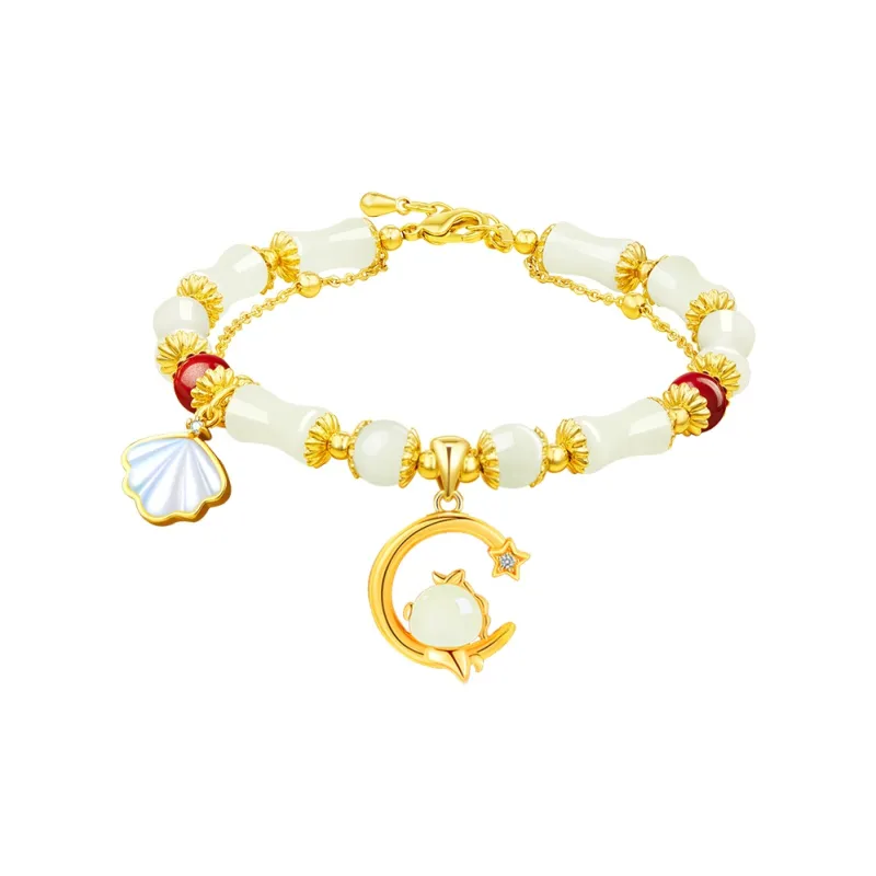 SGE Bracelets Pale Greenish White Jade Women's-10