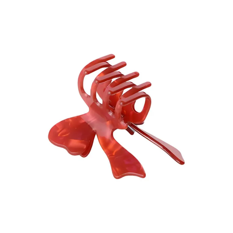 ZARA Acrylic Plastic Hair Clips Kids' Red-1