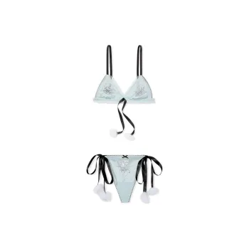 Victoria's Secret Underwear Set Women's Cream Blue