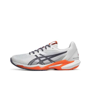 Asics Solution Speed FF 3 Slip Resistant Low Top Tennis Shoes Men's White Orange Gray