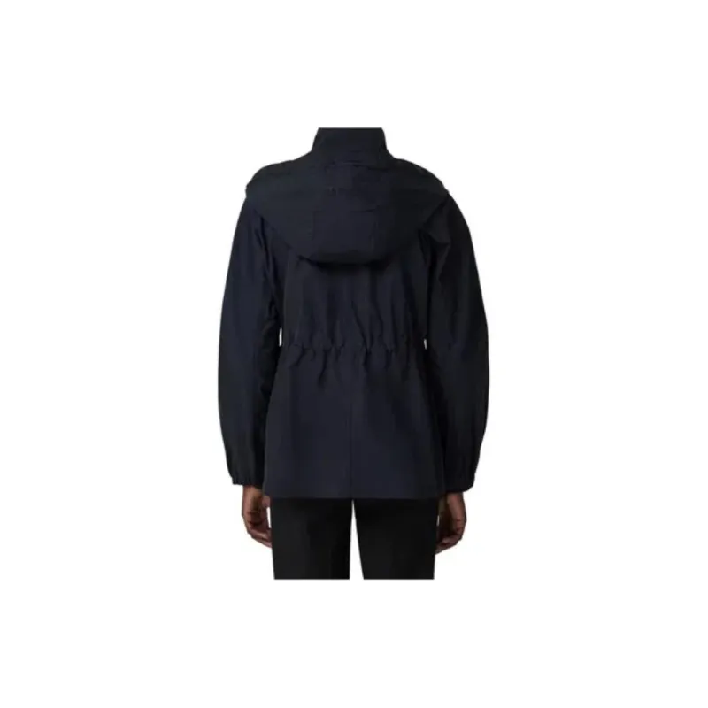 Burberry Logo Detail Hoooded Parka Navy-4