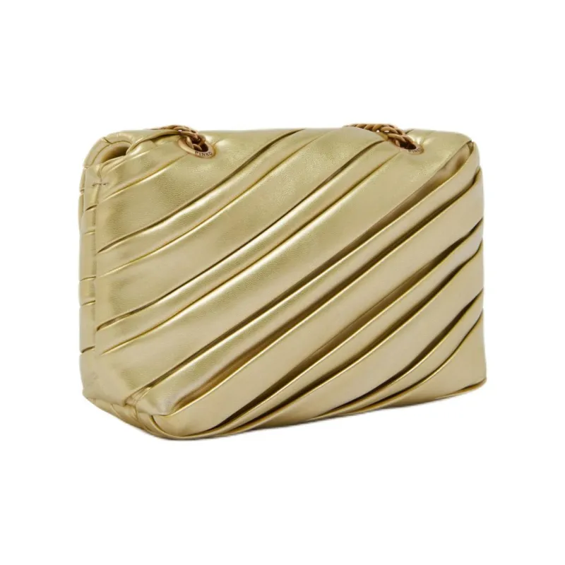 PINKO Puff Polyamide Shoulder Bag, Crossbody Bag Trumpets Women's Gold-1