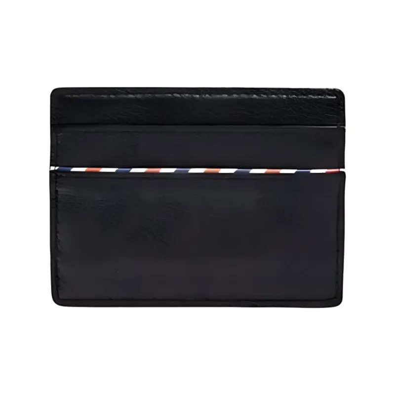 INES DE LA FRESSANGE Calfskin Card Holder Women's Black-1