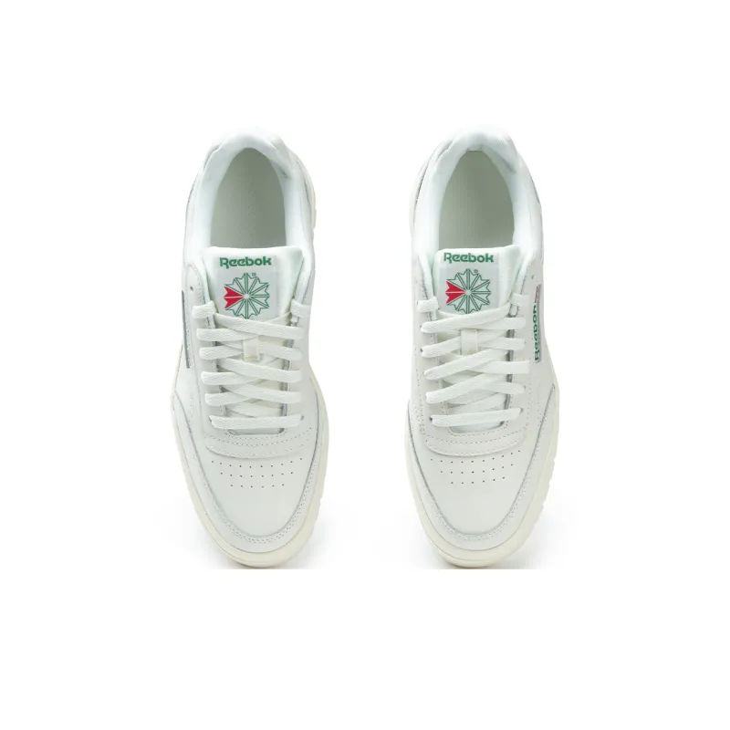 Reebok CLUB C MEGACOURT Anti Slip And Wear Resistant Height Increasing Low Top Skateboard Shoes Unisex White-3
