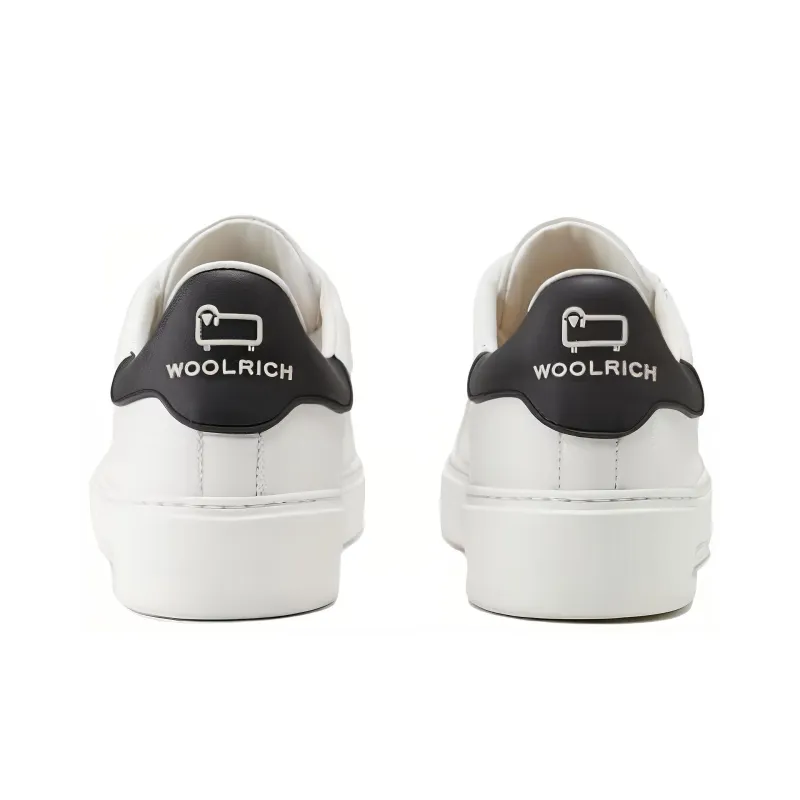 WOOLRICH Low-Top Skateboard Shoes Women's White Black-3