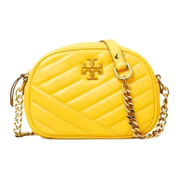 TORY BURCH Kira Sheepskin Camera Bag Shoulder Bag Crossbody Bag Small Size Women's Lemon Yellow
