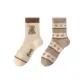 2 Pack[Beige Bear Head+Stripes]