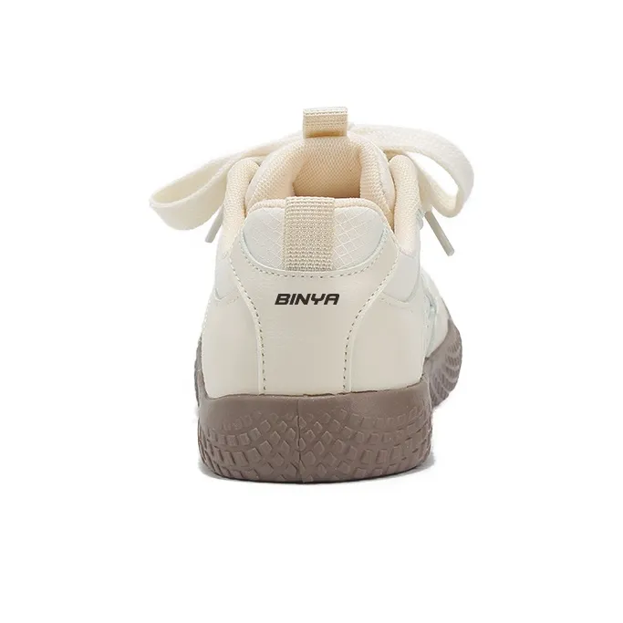 Binya Lightweight Low Top Skateboard Shoes Women's Beige-4