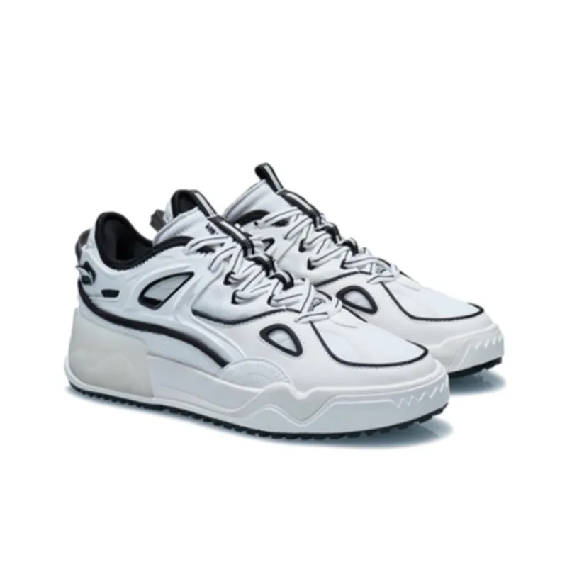 LiNing CF Twinkle Star Slip Resistant Cushioning Lightweight Breathable Low Top Skateboard Shoes Women's Mist White-3