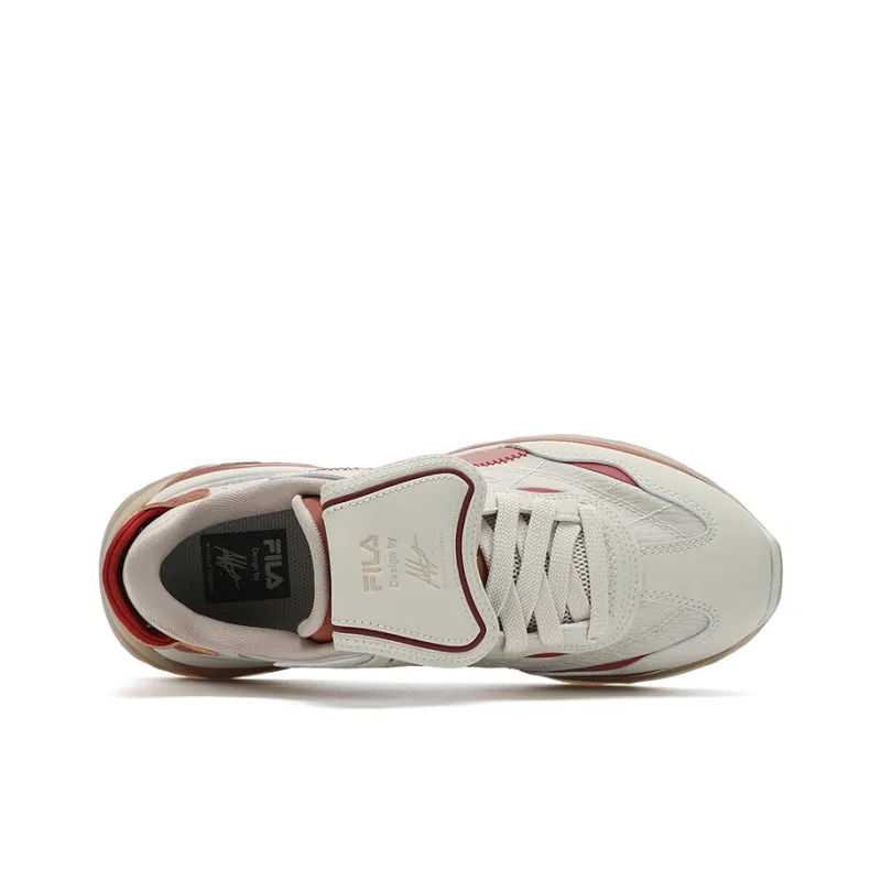 FILA KM2 Cushioning Anti-Slip And Wear-Resistant Low-Top Casual Shoes Women's White Orange-2