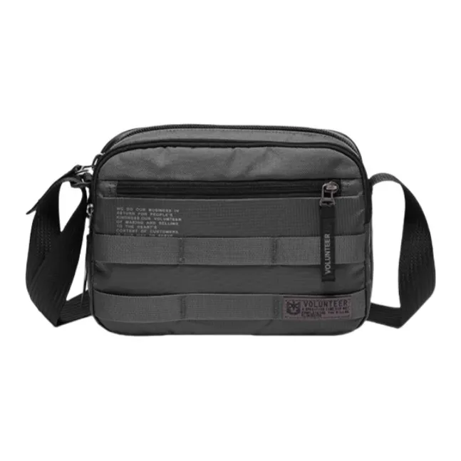 Volunteer Nylon Fabric Crossbody Bag Unisex Multicolor-15