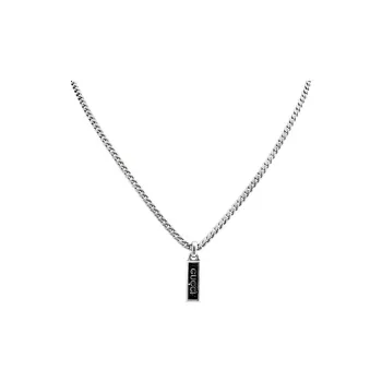 GUCCI Sterling Silver, Enamel Necklaces Women's Silver