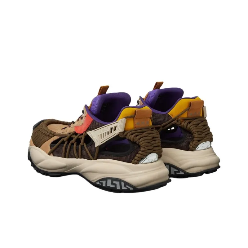 VERSACE Mercury M_VS_01 Low Top Casual Shoes Men's Brown-4