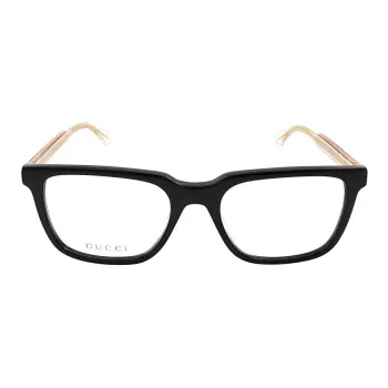 GUCCI Acetate Square Eyeglass Frames Men's Gold