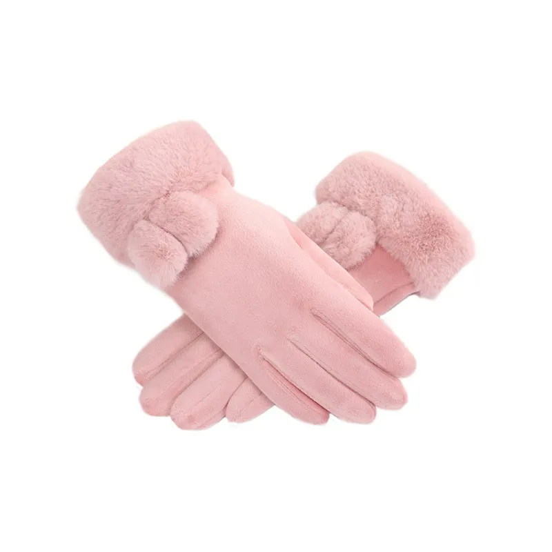 NANJIREN Thickened Knit Gloves Women's-1