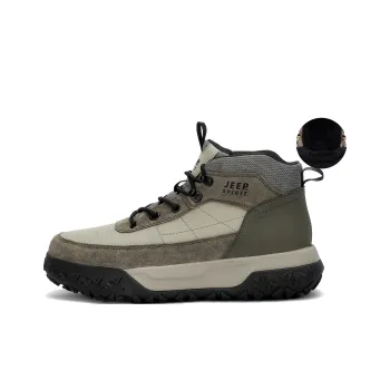 JEEP SPIRIT Outdoor Shoes Men High Top Natural Deer[Premium Texture Pig Leather]
