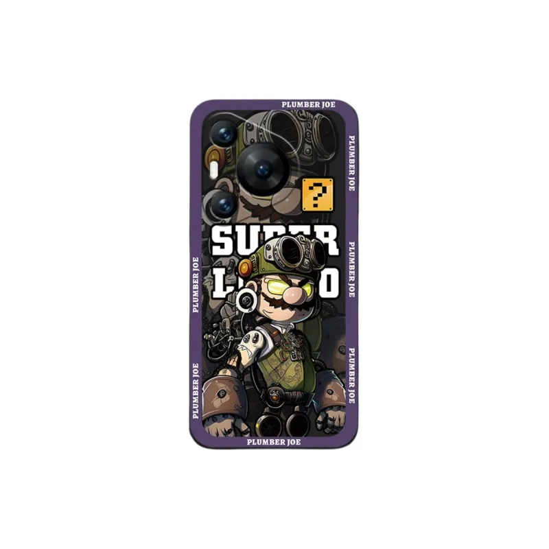 Cuttlefish Grid TPU Material Cute Cartoon Phone Case Compatibility Huawei Pura70/60/50/40/30/Pro-7