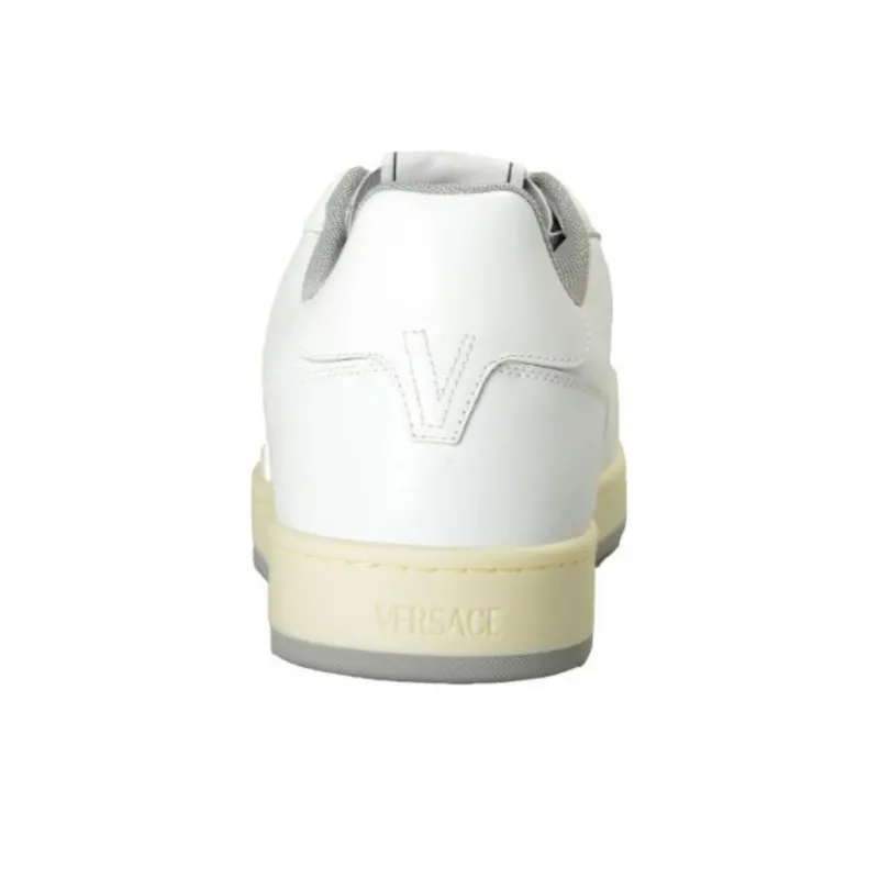 VERSACE Medusa Low Top Skateboard Shoes Men's White-3