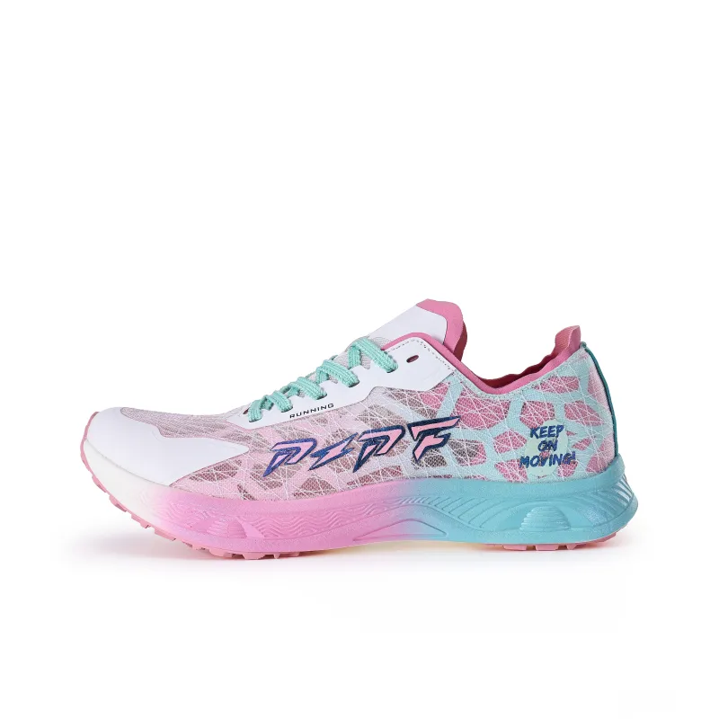 PZPF Cushioning Abrasion Resistant Support Low Top Full Length Genuine Carbon Plate Running Shoes Unisex Pink Cyan-1