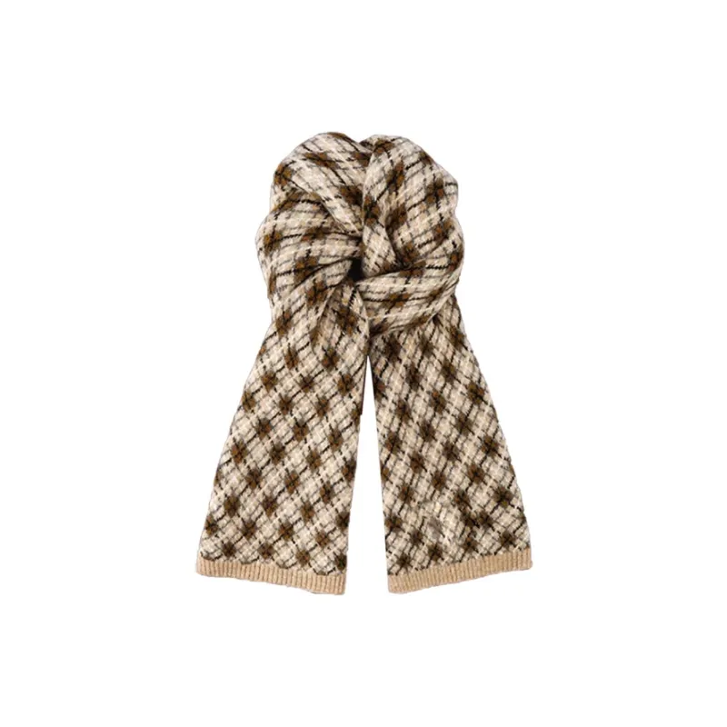 PISHUSHU Cotton Knit Scarves Unisex-0