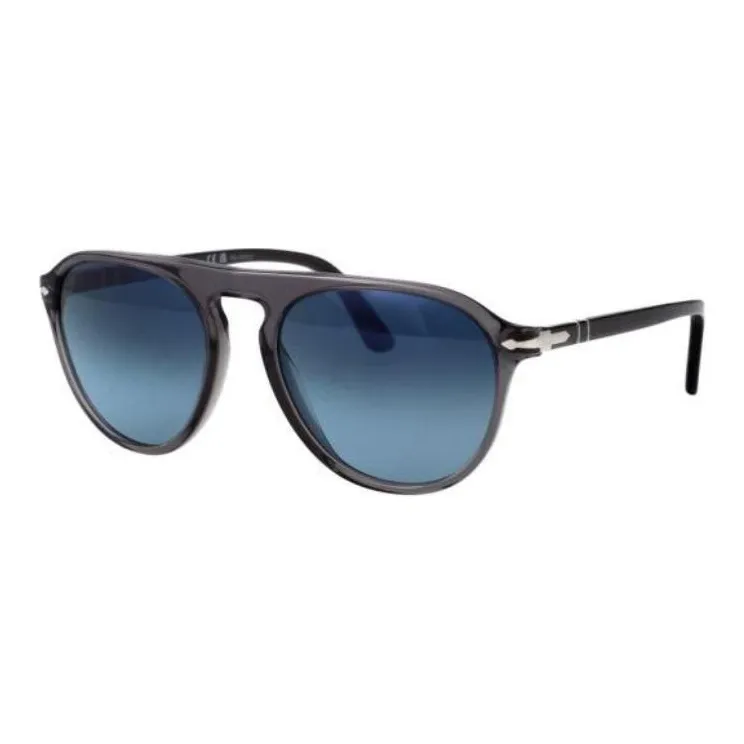 PERSOL Acetate Aviator Sunglasses Unisex Transparent Gray-0
