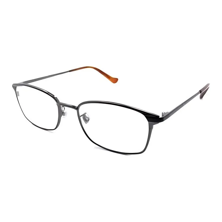 GUCCI Plastic Acetate Metal Irregular Shape Eyeglass Frames Men's Silver-0