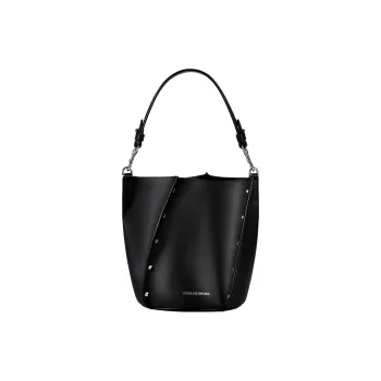 ROSA HERMOSO Top Grain Cow Leather One Shoulder Handbags Regular Unisex Black