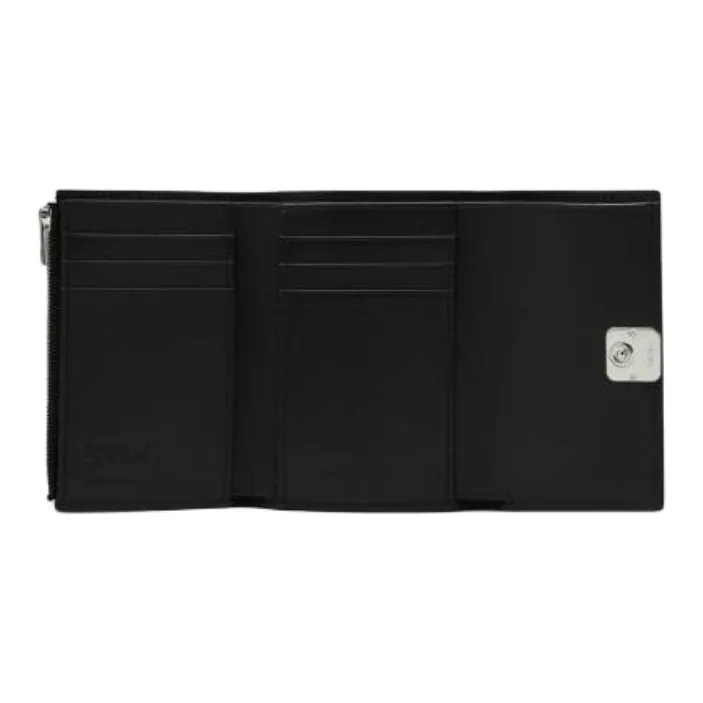 LOEWE Anagram Calfskin Wallet Women's Black-3