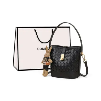 COMELY Cow Leather Handbag Shoulder Bag Crossbody Bag Regular Women's Black