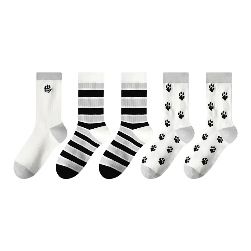 MIIOW Mid Calf Socks Women's Combo Set-11