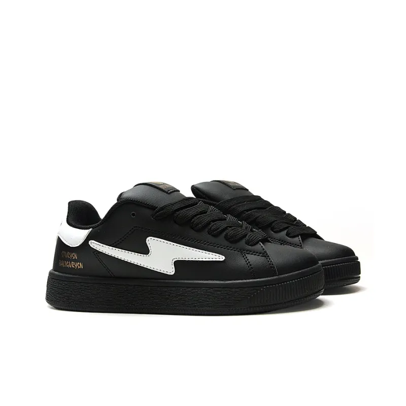 STUR YSN Wear resistant And Lightweight Low Top Skateboard Shoes Unisex Black-3