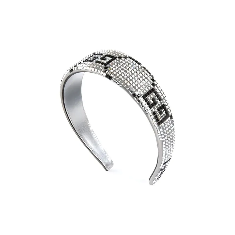 GUCCI Silk Hair Bands Women's Silver-1